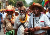 procissão em homenagem aos Pretos Velhos