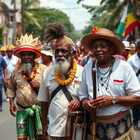procissão em homenagem aos Pretos Velhos