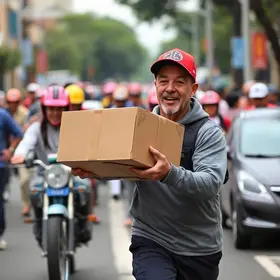 Daniel Vilela maratona de entregas e ações sociais